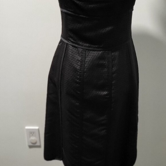 Ann Taylor Black Midi Vintage Size 6 beautiful silk and cotton dress, never worn - Picture 4 of 7